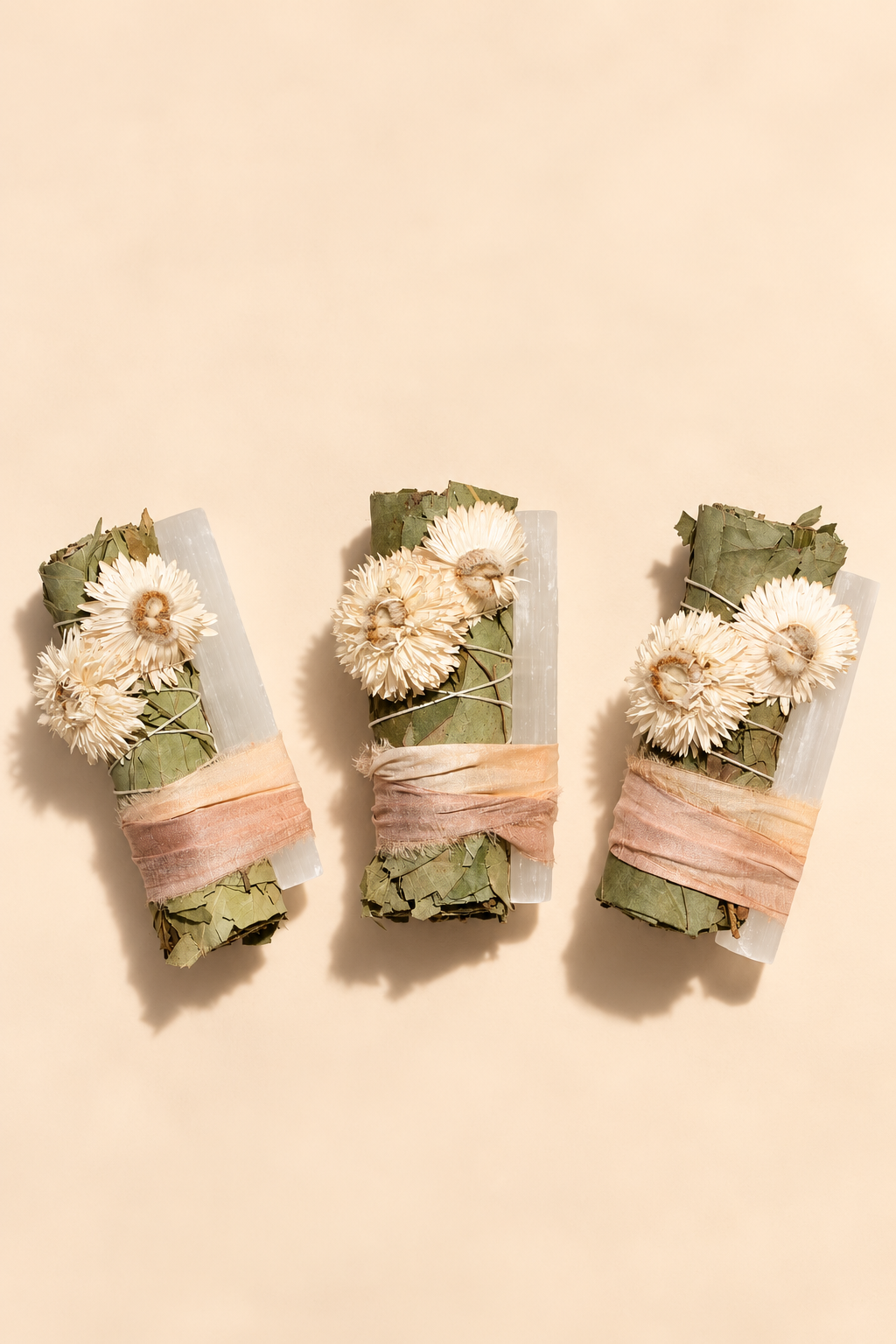 Eucalyptus + White Selenite Smudge Bundle by Black + Jane