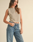 The Brooklynn Brown Striped Top