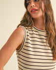 The Brooklynn Brown Striped Top