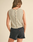 The Brooklynn Grey Striped Top