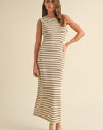 The Brooklynn Brown Striped Knitted Dress