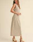 The Brooklynn Brown Striped Knitted Dress