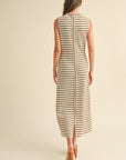 The Brooklynn Brown Striped Knitted Dress