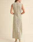 The Brooklynn Grey Striped Knitted Dress