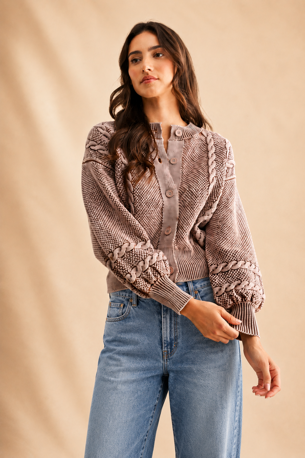 The Fallon Cable Knit Cardigan