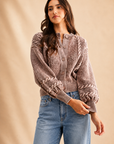 The Fallon Cable Knit Cardigan