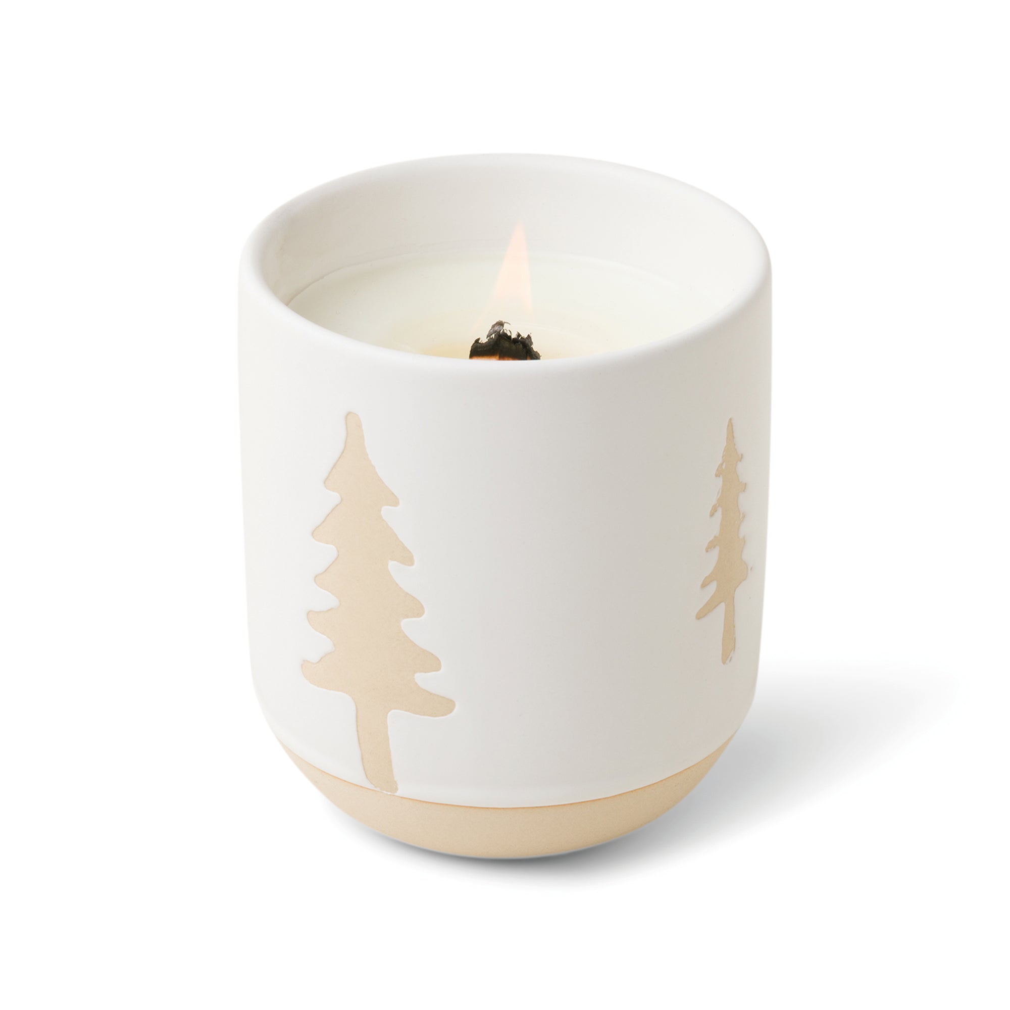 The White Glaze Ceramic Tree Candle