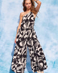 The Calliope Printed One Shoulder Jumpsuit