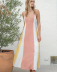 The Calypso Linen Striped Midi Dress