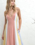 The Calypso Linen Striped Midi Dress
