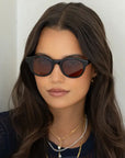 The Cameron Black Acetate Round Sunglasses