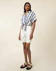 The Candys Woven Tie Top by FRNCH