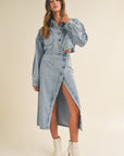 The Carissa Denim Jacket + Skirt Set - Sold Separately