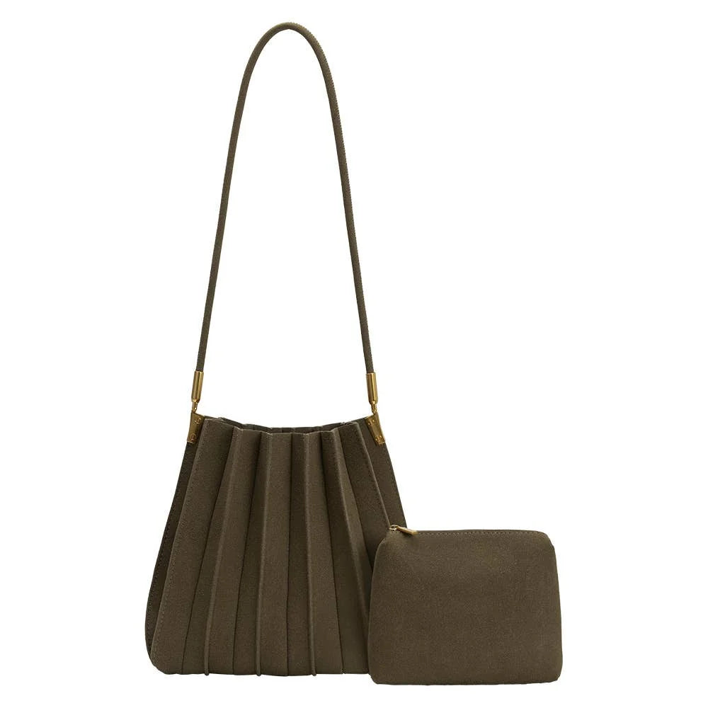 The Carrie Vegan Suede Shoulder Bag