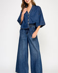The Casey Denim Top + Pants Set - Sold Separately