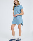 The Cassidy Button Down Mini Dress