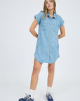 The Cassidy Button Down Mini Dress
