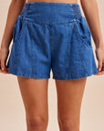 The Cassie Medium Denim Yoke Shorts