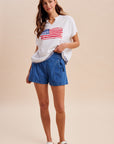 The Cassie Medium Denim Yoke Shorts
