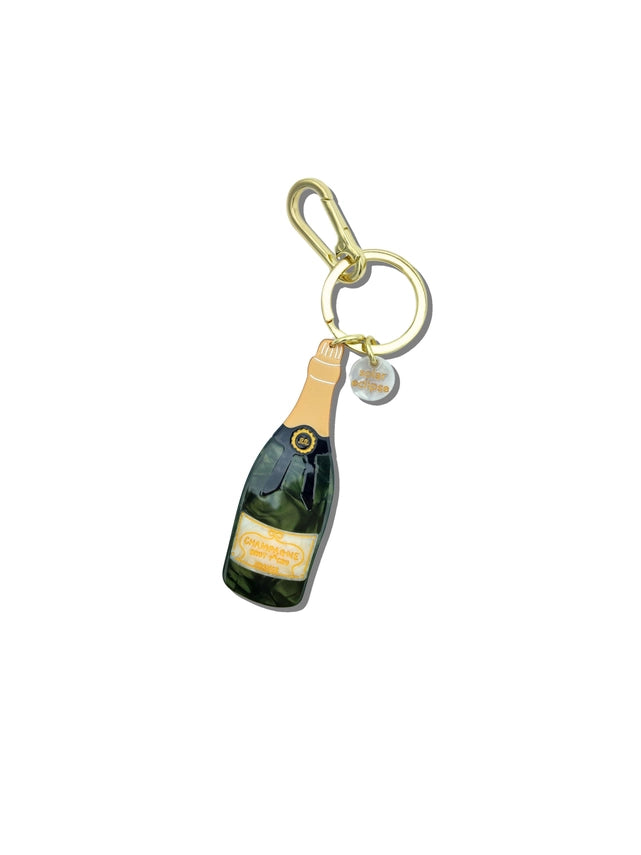 The Hand-Painted Champagne Bag Charm + Keychain