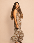 The Avayah Chocolate Convertible Halter Jumpsuit