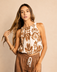 The Adira Floral Halter Top