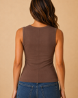 The Toni Brown V-Neck Tank Top