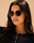 The Luna Milky Tortoise Acetate Cat Eye Sunglasses