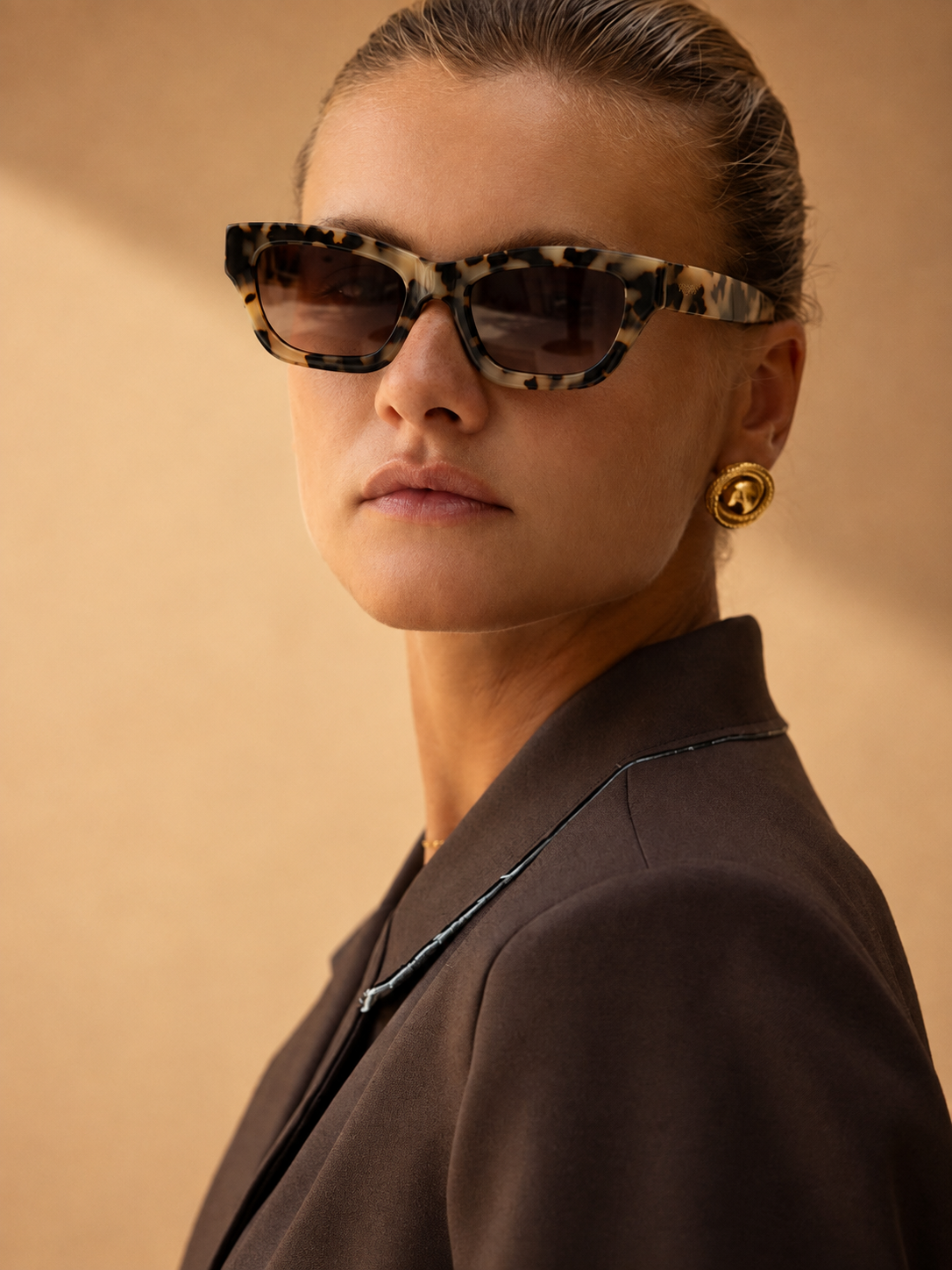 The Aurora Milky Tortoise Acetate Cat Eye Sunglasses