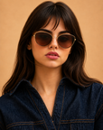 The Luna Emerald Green Acetate Cat Eye Sunglasses