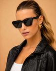 The Gia Black Acetate Cat Eye Sunglasses