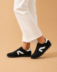 The Mathew Black Mesh Retro Sneaker