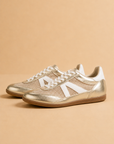 The Mathew Gold Mesh Retro Sneaker