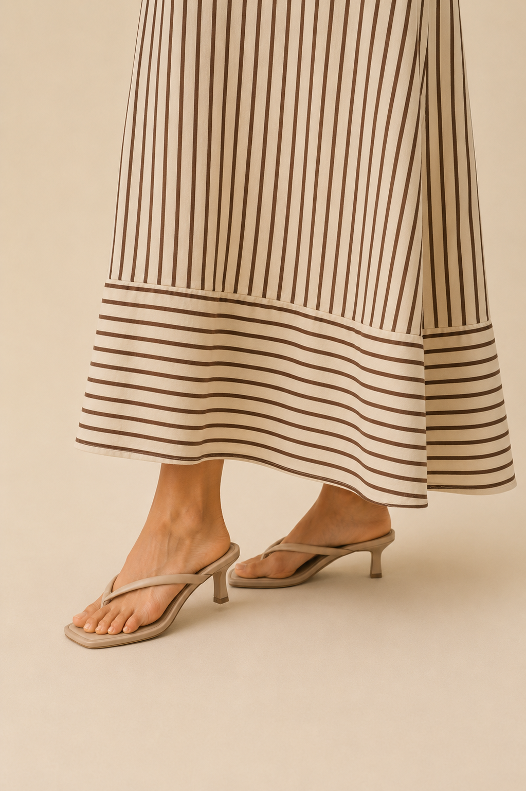 The Misha Nude Strappy Heel Sandal