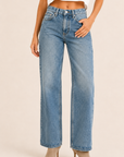 The Layla Medium Denim Relaxed Straight Leg Jeans