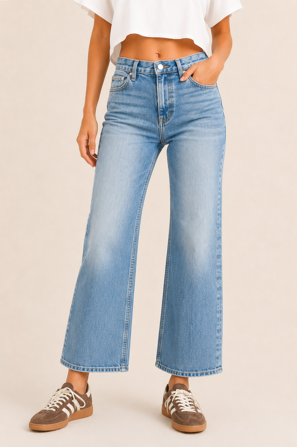 The Josie Medium Slim Wide Leg Jeans
