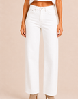 The Layla Optic White Relaxed Straight Leg Jeans
