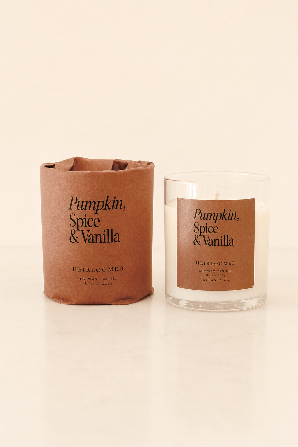 The Pumpkin, Spice &amp; Vanilla Candle by Heirloomed Collection