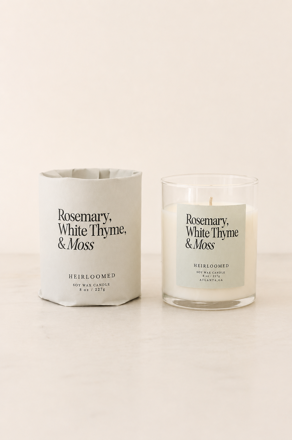 The Rosemary, White Thyme &amp; Moss Candle by Heirloomed Collection