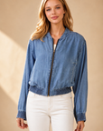 The Kelsey Tencel Bomber Jacket