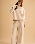 The Effie Beige Lounge Sweater + Pant Set - Sold Separately
