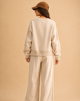 The Effie Beige Lounge Sweater + Pant Set - Sold Separately