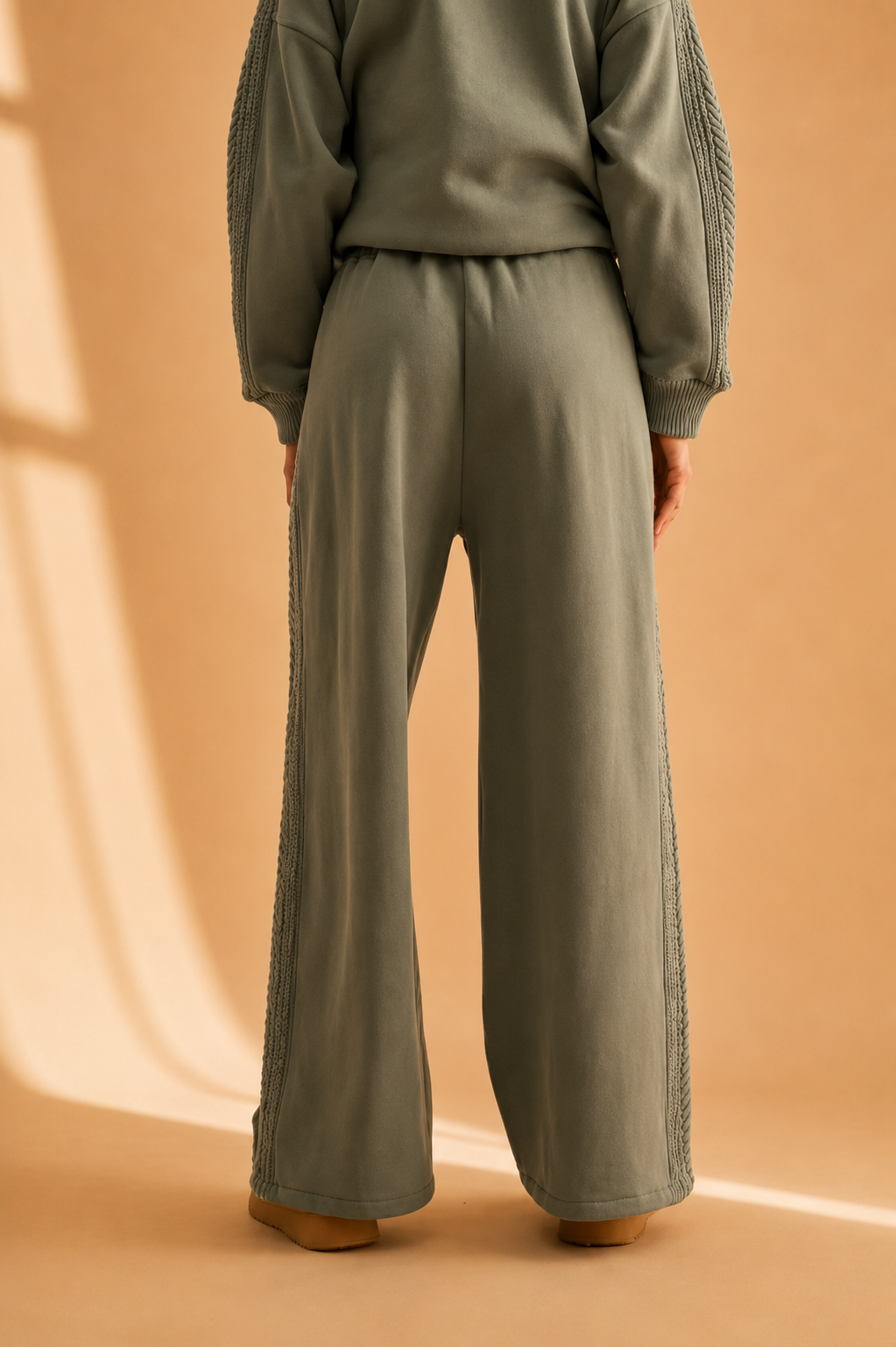 The Effie Sage Lounge Sweater + Pant Set - Sold Separately