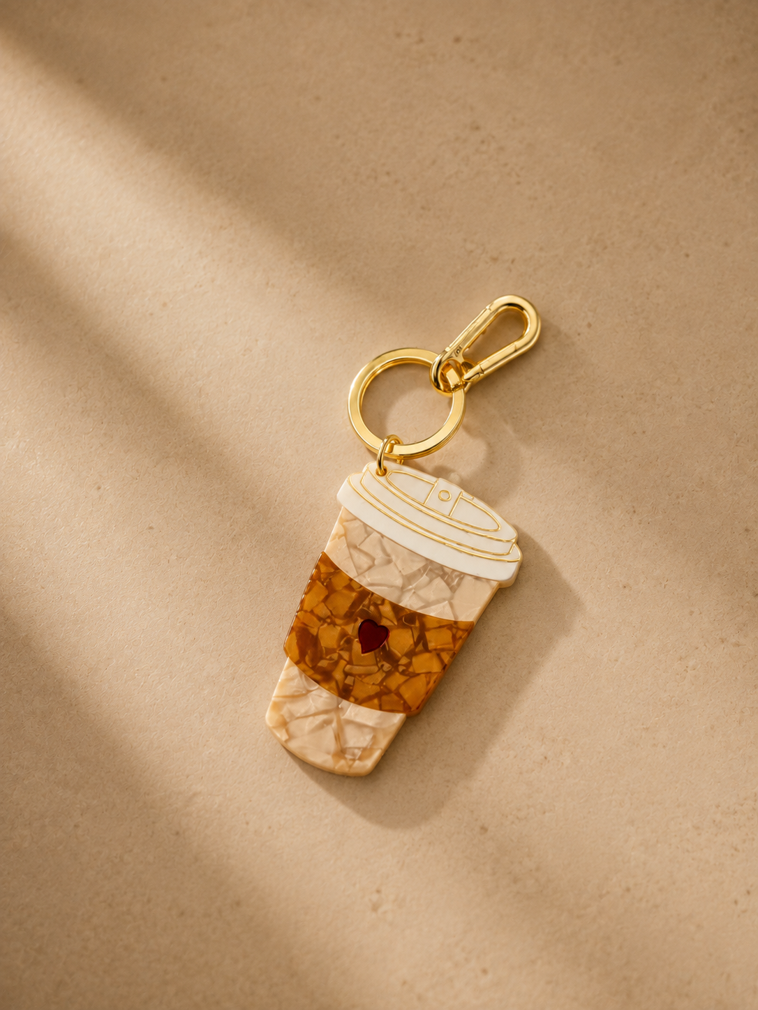 The Hand-Painted Coffee Cup Bag Charm + Keychain