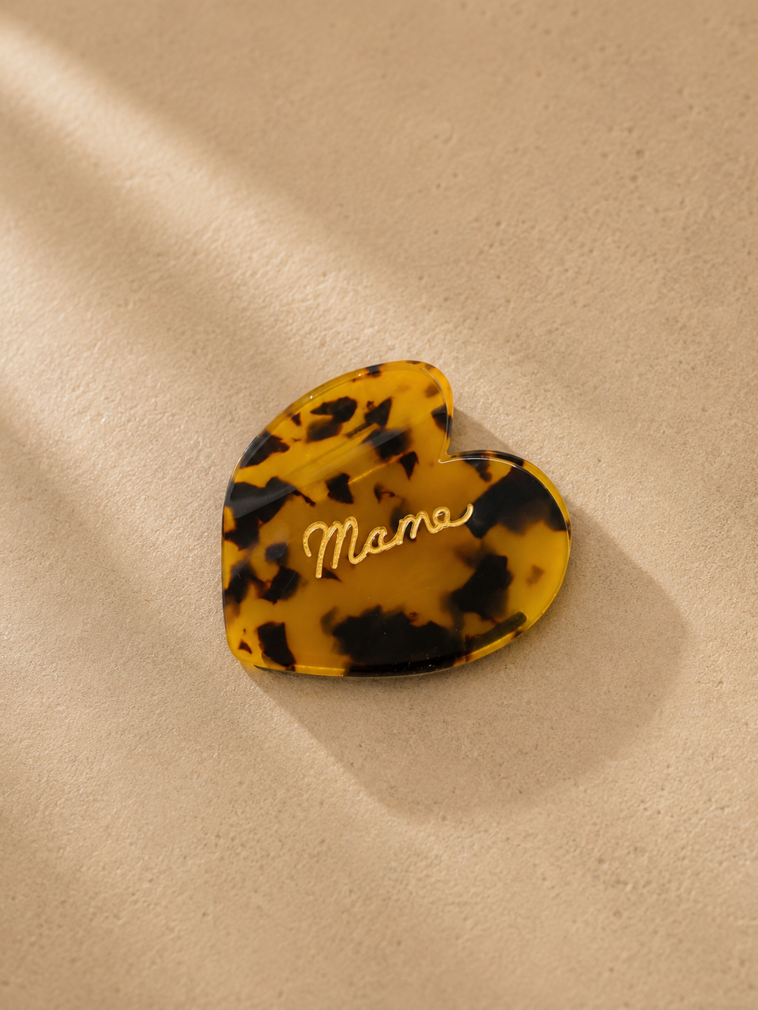 The Hand-Painted Mama Heart Claw Clip