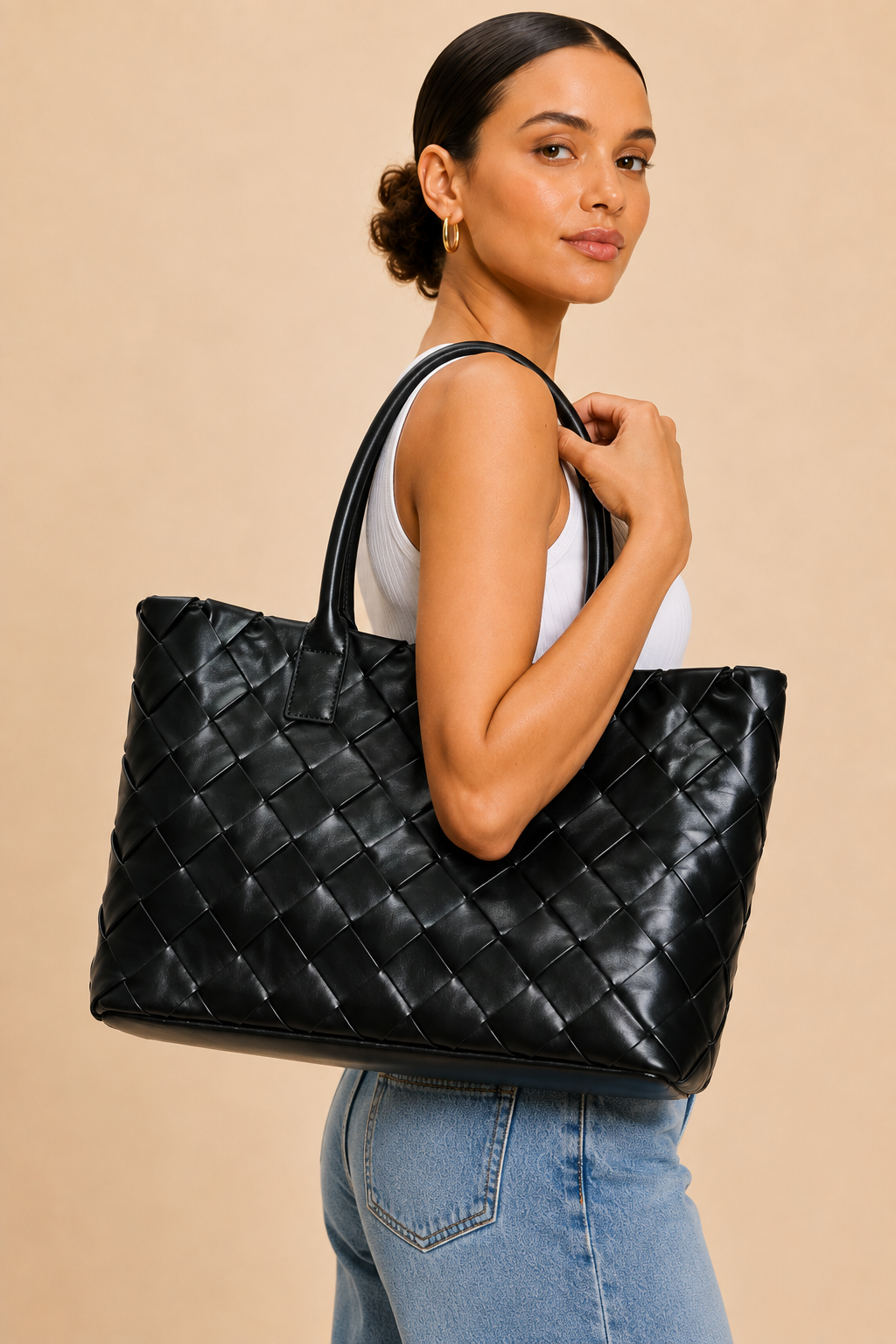 The Colette Woven Tote Bag