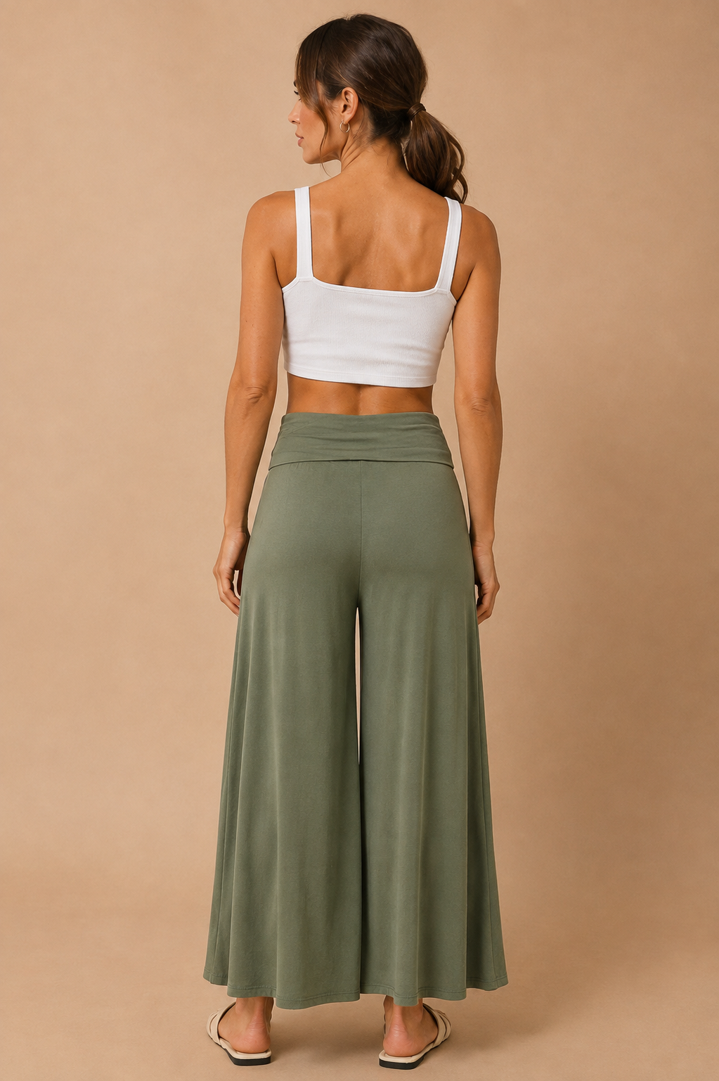 The Jaya Olive Palazzo Pants