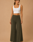 The Jaya Fine Olive Palazzo Pants