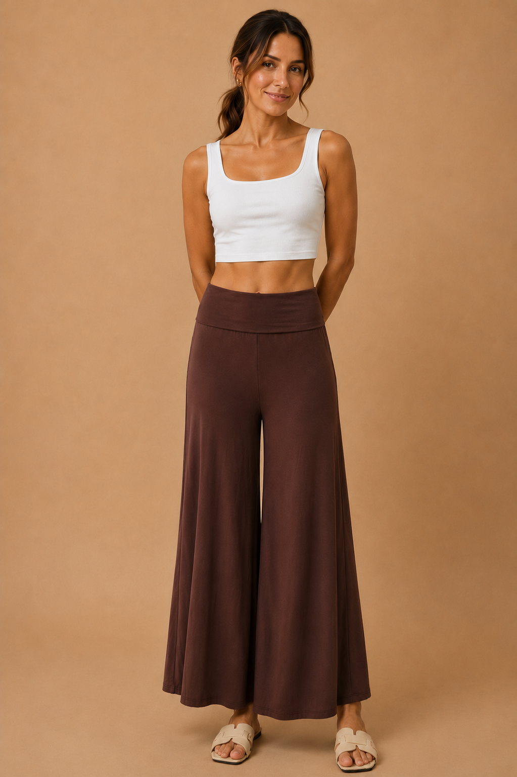The Jaya Chocolate Palazzo Pants