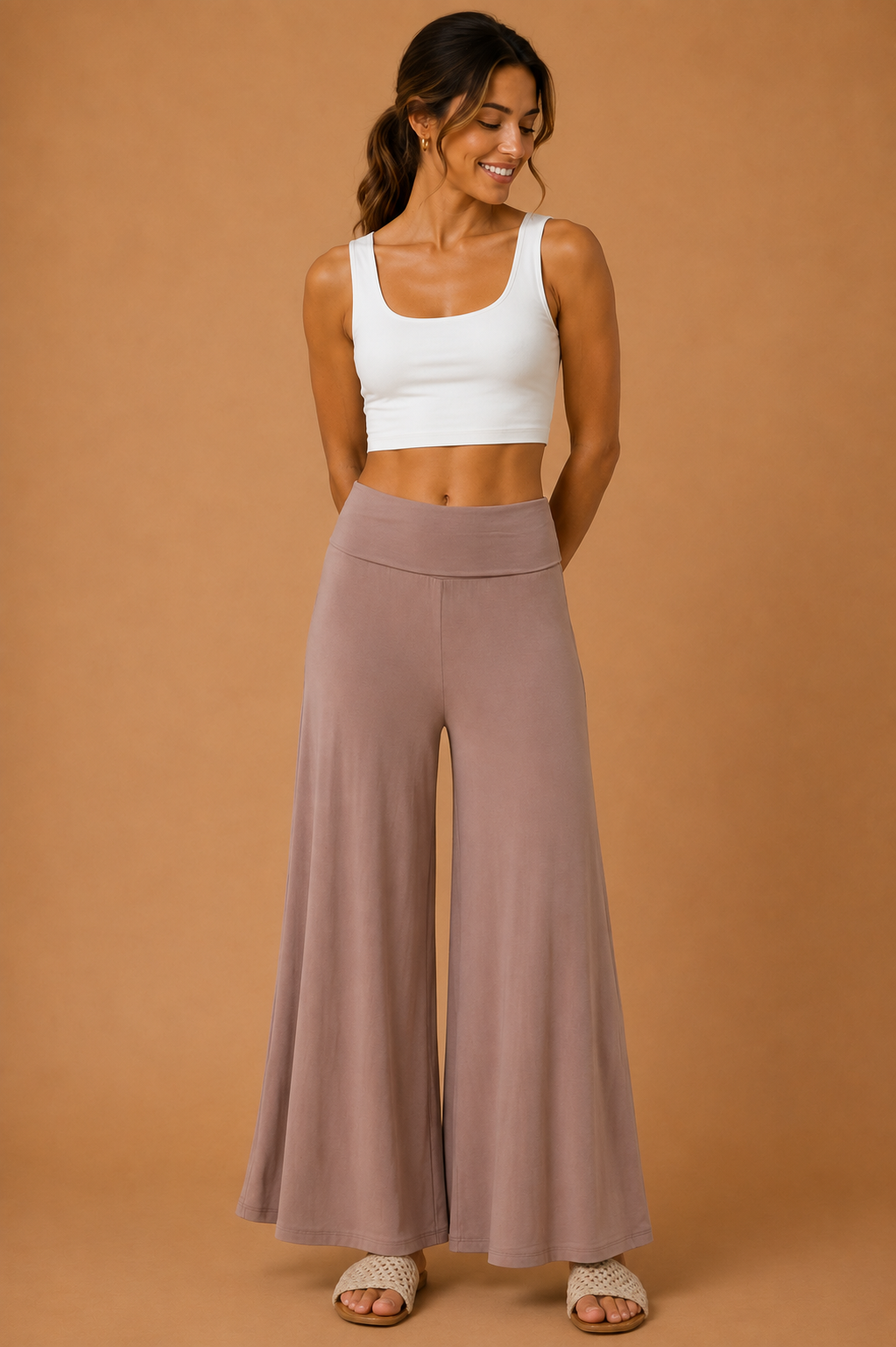 The Jaya Mocha Palazzo Pants